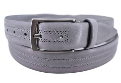 Kožený opasek - šedá