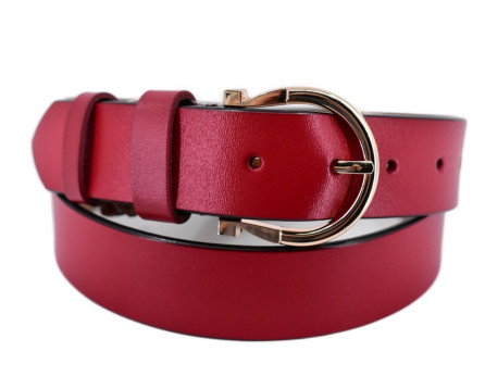 Kožený opasek - červená