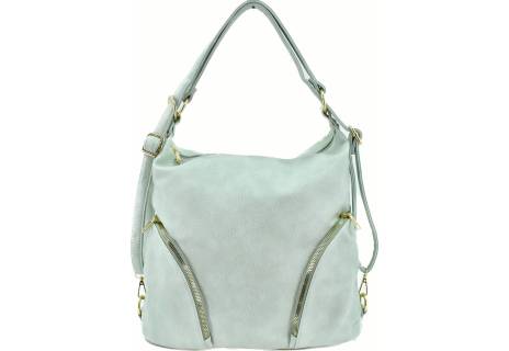 Dámská batoh a kabelka v jednom světle zelená