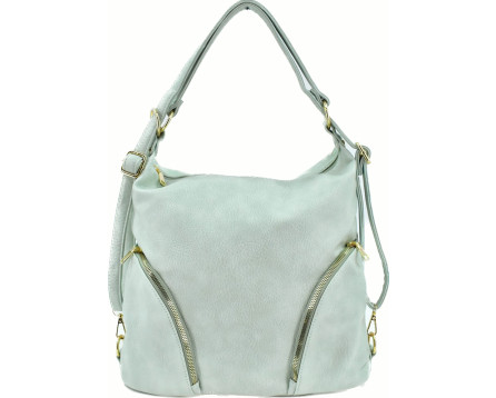 Dámská batoh a kabelka v jednom světle zelená