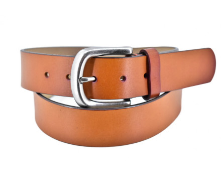 Pánský kožený opasek - camel/100