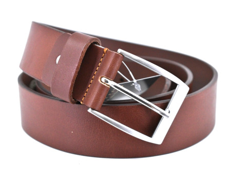 Pánský kožený opasek - hnědá/130