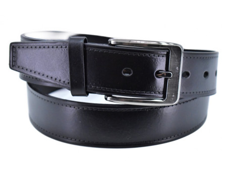 Pánský kožený opasek - černá/110