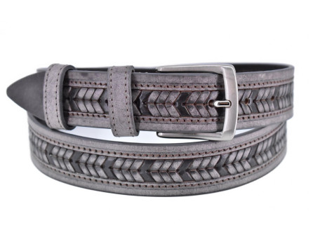 Kožený opasek - taupe/125