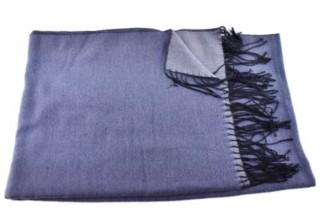 Moderní oboustranná šála - tmavě modrá/světle modrá