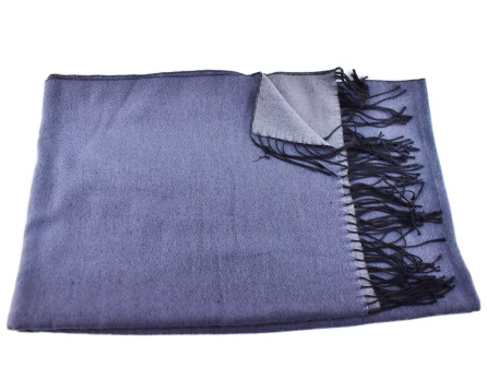 Moderní oboustranná šála - tmavě modrá/světle modrá