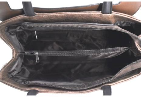 Dámská kabelka - taupe/černá