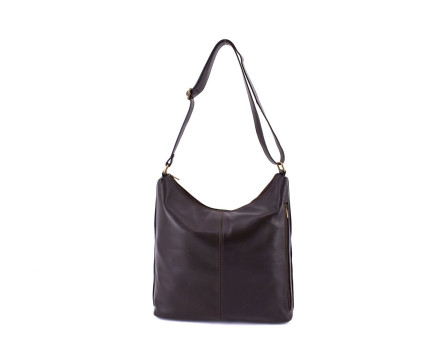 Dámská kožená kabelka crossbody Arteddy - tmavě hnědá