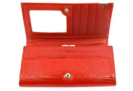 Dámská kožená lakovaná peněženka Klavier