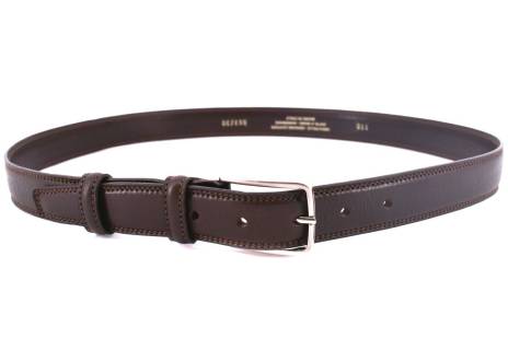 Kožený opasek Made in italy - tmavě hnědá/110